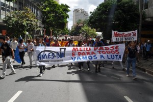 Manifestação de estudantes mineiros em 2010 (Foto: UBES/ Ames BH)